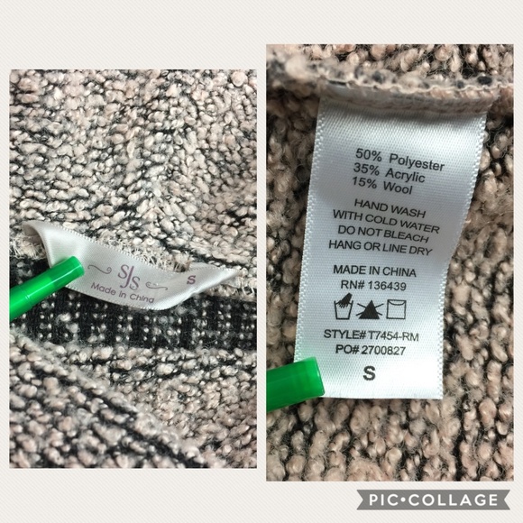 SJS S Cowl Neck Nubby Knit Asymmetric Hem Sweater - Picture 8 of 8